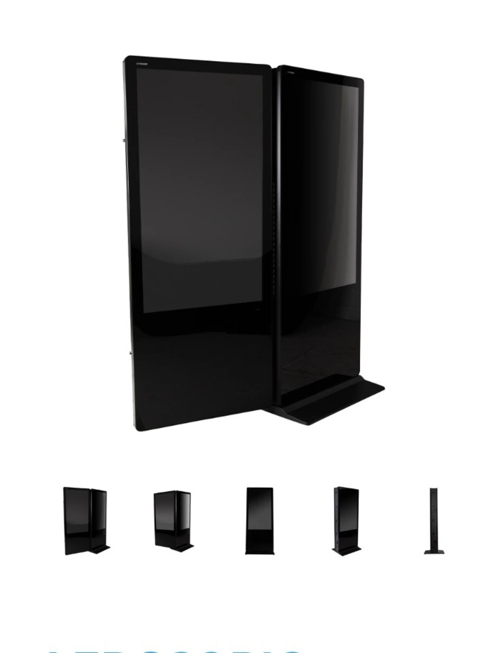 55" Double Sided Rolling Digital Display Kiosk